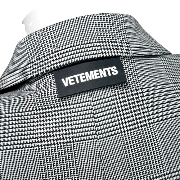 Vetements Cropped Plaid Blazer Garderobe Oversized S - Picture 7 of 11